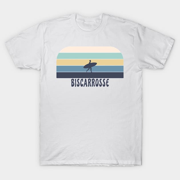 Biscarrosse France Retro Surf T-Shirt by alvarsprints